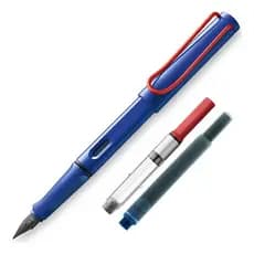 Caneta Tinteiro Lamy Safari Azul Vermelho Limitada