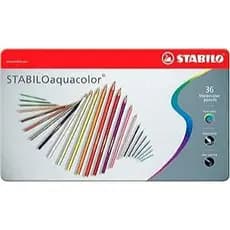 STABILO Aquacolor Lápis de Cor Aquarelável – Estojo com 36 unidades – Em 36 cores