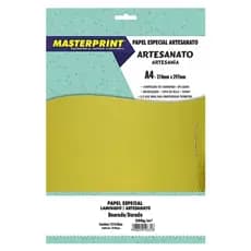 Papel Lamicote Dourado A4 250g Masterprint 30 Folhas Laminado Artesanato