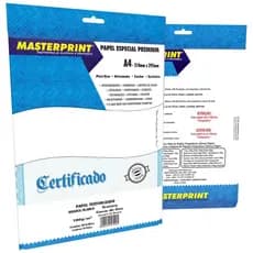 Papel Casca de Ovo A4 180g Branco Masterprint 200 folhas Premium Artesanato