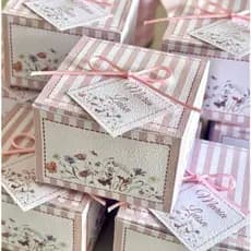 50 Caixas Cubo Personalizada com Nome – Lembrancinha Maternidade Aniversário Batizado 6x6x4 cm