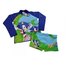 Kit Blusa Térmica Infantil + Sunga Moda Praia e Piscina Proteção Solar Sonic