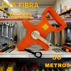 Fita Métrica Fibra Vidro 30 Metros - Trena Longa para Construção, Resistente à Água, Medição de Terreno e Obra