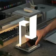 Luminária Abajur de Mesa LED Luz Recarregável Touch Flexível Lâmpada de mesa flutuante