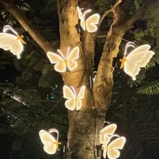 Borboleta De Led Movimento Enfeite Casamento Decoração Festas 40cm/60cm Prova De Agua