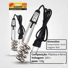 Aquecedor Ebulidor Elétrico Portátil 500W Mergulhão Rabo Quente StarTools Ferve Água Rápido 220V