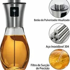 Spray Galheteiro de Vidro 200ml Esguicho Dosador para Azeite Vinagre e Condimentos