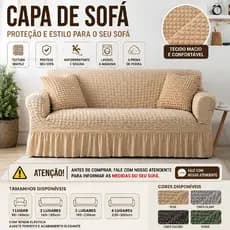 Capa De Sofá 1/2/3/4 Lugares Antiderrapante A Prova De Poeira, Lavável, Textura Waffle, e Com Renda Elástica.