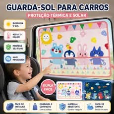 Cortina Protetor Solar para Janela de Carro Magnética Blackout Guarda-Sol Bebê Infantil Proteção UV Verão