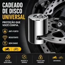 Cadeado de Disco Universal Moto Cadeado de Disco Universal Trava Antifurto para Moto e Bicicleta