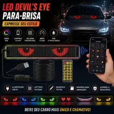 Led Panel Eyes With Led Display 59.5*12cm 2 PCS Olhos Programável Dinâmico Foldable Control Car Truck Shop Waterproof