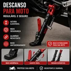 Descanso para Moto Regulável Universal Esportivo com Mola Antiderrapante Resistente Descanso para Moto
