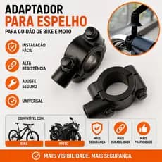 Par Abraçadeira Adaptador Retrovisor De Moto 22mm Acessórios Para Suportes De Espelhos De Motociclos