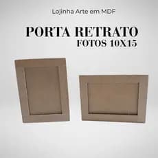 Kit 10 Porta Retrato MDF Cru Para Foto 10x15