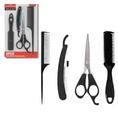 KIT DE CABELO C/ TESOURA/PENTE/NAVALHA