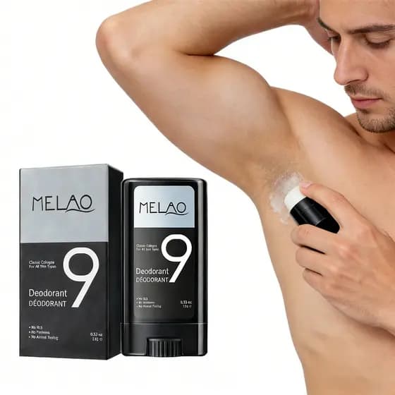 MELAO Desodorante antitranspirante em bastão portátil de secagem rápida  para homens, com fragrância de colônia