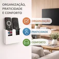 Suporte para Controle Remoto, Organizador de Ambiente, Recipiente oara Controle Tv, Ar e Outros