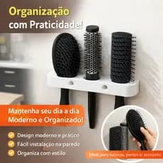 Suporte para Escovas e Pentes de Parede Organizador Banheiro Prático Moderno | Fácil Instalação | Fixação com Parafuso