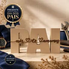 Presente Dia dos Pais Placa Decorativa PAI Nós Te Amamos | nfeite Decorativo PAI Nós Te Amamos Presente