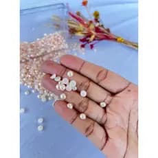 Meia pérola ABS base reta para colagem 300uni.
