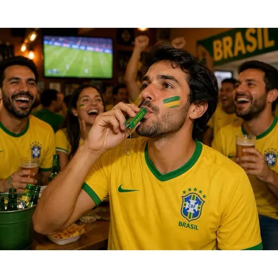 Apito Brasil Personalizado Impressão 3D | Chaveiro Apito Verde e Amarelo | Lembrancinha Copa, Torcida e Eventos