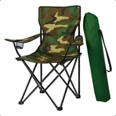 Cadeira Dobrável Camping C/ Porta Copo 120 Kg Camuflada Cadeira Para Pesca