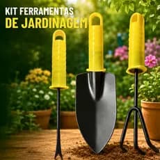 Kit Jardinagem 3 Peças Ferramentas Para Vasos Horta Plantas