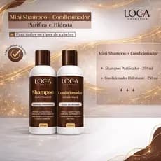 Kit Loca Cosmetics Shampoo Purificador + Condicionador Hidratante 250ml – Cabelos Saudáveis e Hidratados