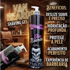 Gel de Barbear Van Beards Shaving 1L – Lubrificação Profissional para Barbear