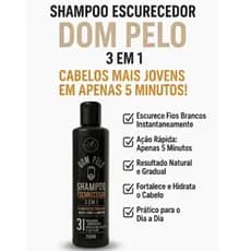 Shampoo Escurecedor de Cabelos 250 ml Dom Pelo – Redução Gradual de Fios Brancos