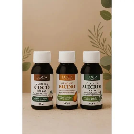 Kit Óleo Cronograma Capilar 60ml – Loca Cosmetics