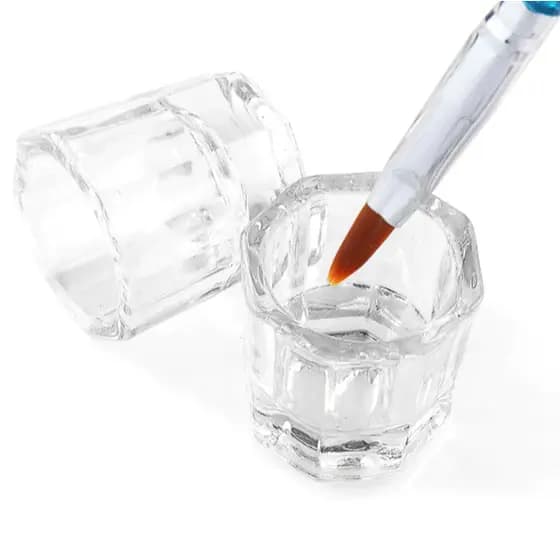 Copo Dappen de Vidro 10ml Profissional para Monomer, Acrílico e Nail Art Manicure