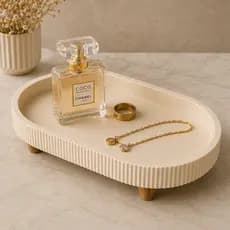 Bandeja Organizadora Porta Perfumes Joias Decorativa Minimalista Premium Oval