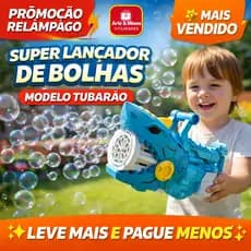 🦈LANÇADOR DE BOLHAS TUBARÃO INFANTIL | Super Jato de Sabão Automático |BRINQUEDO PREMIUM