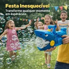 🦈LANÇADOR DE BOLHAS TUBARÃO INFANTIL | Super Jato de Sabão Automático |BRINQUEDO PREMIUM