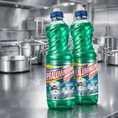 Kit 2 Limpa Alumínio Pralumínium Fuzetto 500ml Vermelho, Verde Tradicional ou Misto para Panelas