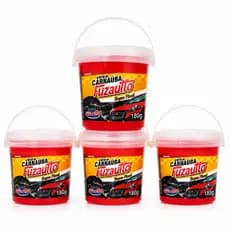 Kit com 4 unid. Cera De Carnaúba Fuzautto 180g Toque Final Brilho Automotivo Proteção UV