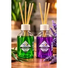 Aromatizador de Ambiente 250ml Difusor com Varetas Lavanda ou Bambu Perfume para Casa Quarto Sala Banheiro Escritório