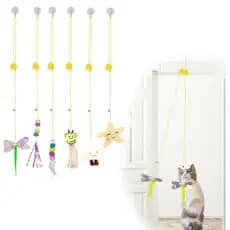 Brinquedo para Gato Interativo  para Pendurar em Porta Teto Antiestresse Divertido