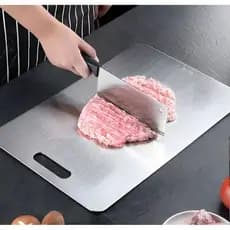 Tábua de Corte Slim Aço Inox Antibacteriana à Prova de Mofo para Carne e Cozinha