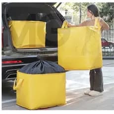 Sacola Bolsa Organizadora Multiuso - Grande Reforçada para Mudança, Viagem, Amarelo Lisa