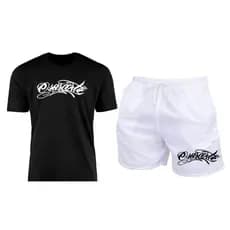 Kit Camiseta + Short Tectel OSASCORTE Moto Grau Motoqueiro Favela 100% Algodão ENVIO IMEDIATO