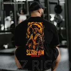 Camiseta Oversized Scorpion & Sub-Zero Mortal Kombat - Algodão premium