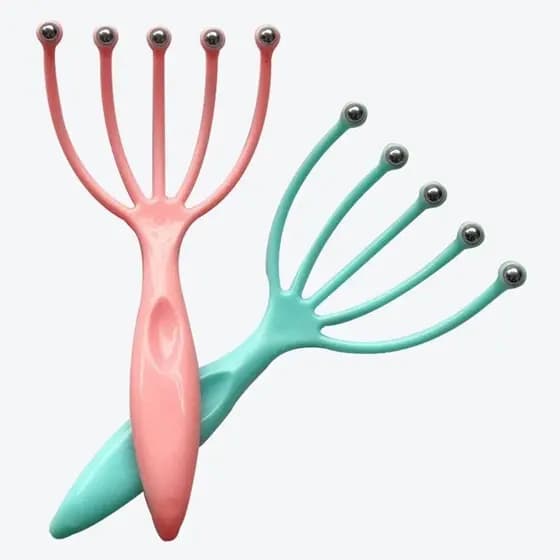 Massageador Facial Lula Garra Corpo E Cabeça 5 Pontas Metal Pente Massageador Antiestresse