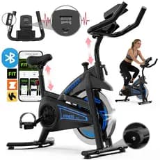 Bicicleta Ergométrica Spinning Profissional Inércia 13kg +Bluetooth App 2m Capacidade De Peso 150 Kg