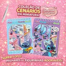 Caderno Cenarios Stitch 3D Criativo Scrapbook Diy Com Pinça Montar Comodos