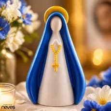 Estatua Nossa Senhora Aparecida 13 cm Com Manto Decoraçao Estatueta