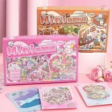20 Cenario Adesivo 3D Caixinha Brinquedo Anti Stress Para Montar