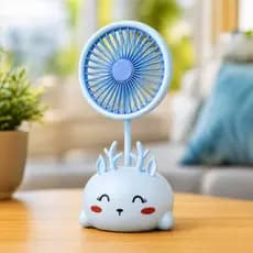 Mini Ventilador Portátil Azul de Mão & Mesa Fofo Pratico Refrescante USB Recarregavel ENVIO IMEDIATO