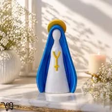 Imagem Estatua Nossa Senhora Aparecida Estatua Santinha Proteção Benção Fé Enfeite Oração